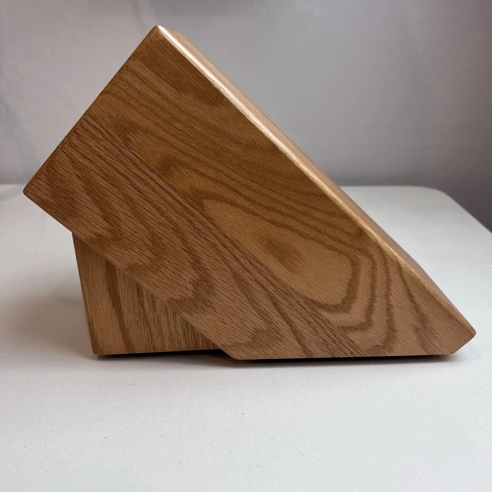 CUTCO‎ 7 Slot Knife Block Honey Oak Wood Block for 7 Piece Galley Set